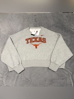 Texas Longhorns Nike Sweater Womens Large Oversized Fleece Crewneck Logo